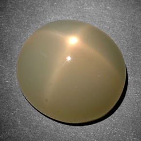 Pedra da lua estrela creme natural 11,42ct, corte oval, translúcido