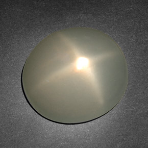 Pedra da lua estrela creme natural 9,81ct, transparente, transparente/translúcido
