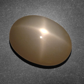 Pedra da lua estrela creme natural 10,45ct, corte oval, translúcido