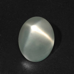 Pedra da lua estrela verde natural 8,09ct, corte oval, translúcido