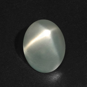 Pedra da lua estrela verde natural 8,09ct, corte oval, translúcido