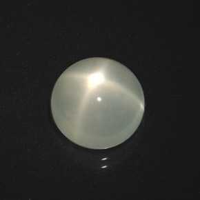Pedra da lua estrela creme natural 5,20ct, corte redondo, translúcido
