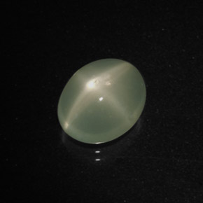 Pedra da Lua Estrela Verde Natural 3.58ct, Corte Oval, Translúcido