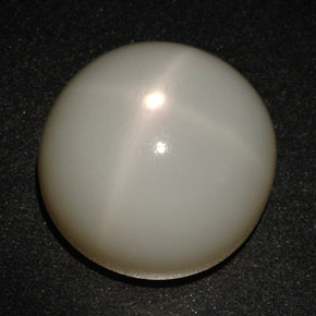 Pedra da lua estrela creme natural 21,40ct, corte redondo, translúcido