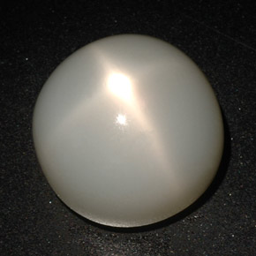 Pedra da lua estrela creme natural 21,45ct, corte redondo, translúcido