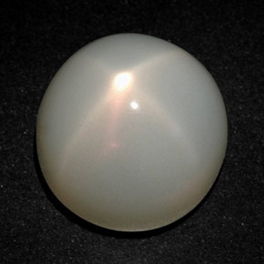 Pedra da lua estrela creme natural 22,48ct, corte redondo, translúcido