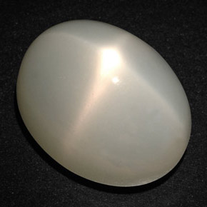 Pedra da lua estrela creme natural 27,18ct, corte oval, translúcido