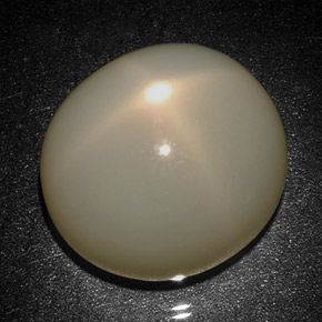 Pedra da lua estrela creme natural 31,27ct, corte oval, translúcido
