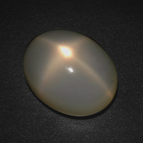 Pedra da lua estrela creme natural 19,93ct, corte oval, translúcido