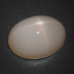 Pedra da lua estrela creme natural 18,30ct, corte oval, translúcido