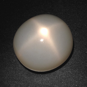 Pedra da lua estrela creme natural 19,72ct, corte oval, translúcido