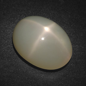 Pedra da lua estrela creme natural 17,54ct, corte oval, translúcido