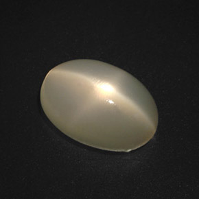 Pedra da lua estrela creme natural 5,89ct, corte oval, translúcido