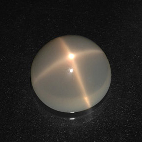 Pedra da lua estrela creme natural 3,04ct, corte redondo, translúcido