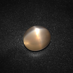 Pedra da lua estrela laranja natural 3,80ct, corte oval, translúcido