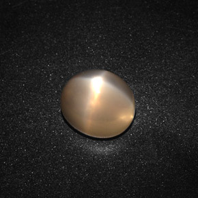 Pedra da lua estrela laranja natural 3,80ct, corte oval, translúcido