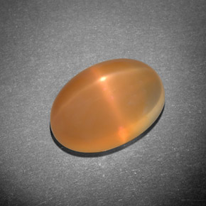 Pedra da Lua Estrela pêssego laranja Natural 7.96ct, Transparente, Transparente/Translúcido