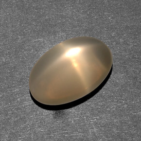 Pedra da Lua Estrela Creme Natural 7.38ct, Transparente, Transparente/Translúcido