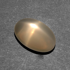 Pedra da Lua Estrela Creme Natural 7.38ct, Transparente, Transparente/Translúcido