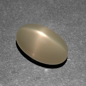 Pedra da lua estrela creme natural 9,13ct, transparente, transparente/translúcido
