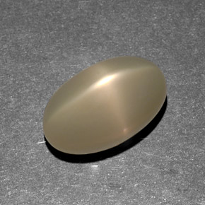 Pedra da lua estrela creme natural 9,13ct, transparente, transparente/translúcido