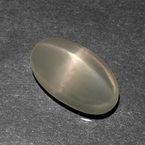 Pedra da lua estrela creme natural 9,37ct, transparente, transparente/translúcido