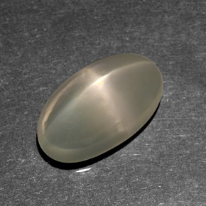 Pedra da lua estrela creme natural 9,37ct, transparente, transparente/translúcido