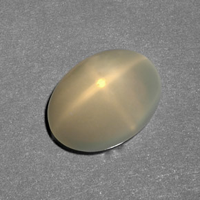 Pedra da lua estrela creme natural 6,80ct, transparente, transparente/translúcido