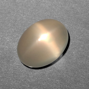 Pedra da lua estrela creme natural 10,79ct, transparente, transparente/translúcido