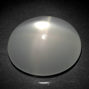 Pedra da lua estrela branco natural 6,08ct, transparente, transparente/translúcido