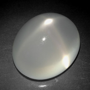 Pedra da lua estrela branco natural 6,08ct, transparente, transparente/translúcido