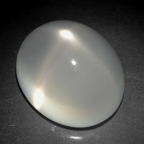 Pedra da lua estrela branco natural 6,08ct, transparente, transparente/translúcido