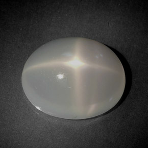 Pedra da lua estrela branco natural 5,60ct, transparente, transparente/translúcido