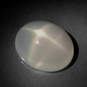 Pedra da lua estrela branco natural 5,60ct, transparente, transparente/translúcido