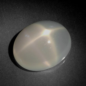 Pedra da lua estrela branco natural 5,60ct, transparente, transparente/translúcido