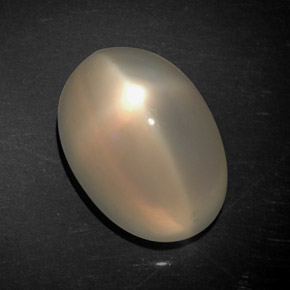 Pedra da lua estrela creme natural 7,21ct, transparente, transparente/translúcido