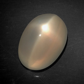 Pedra da lua estrela creme natural 7,21ct, transparente, transparente/translúcido