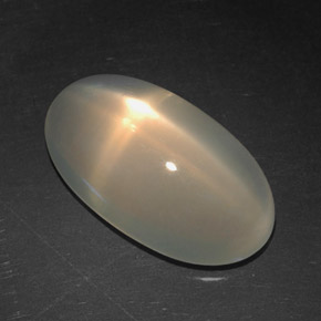 Pedra da lua estrela creme natural 4,83ct, transparente, transparente/translúcido