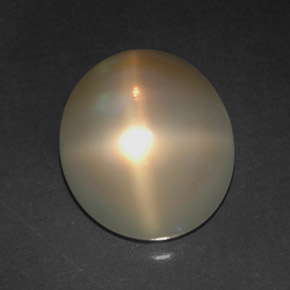 Pedra da lua estrela creme natural 4,91ct, transparente, transparente/translúcido