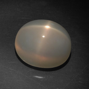 Pedra da lua estrela creme natural 7,21ct, transparente, transparente/translúcido