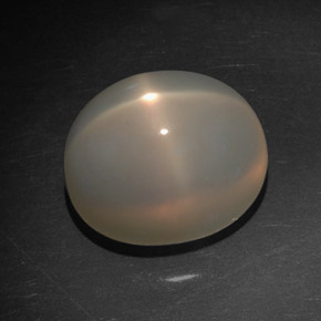 Pedra da lua estrela creme natural 7,21ct, transparente, transparente/translúcido