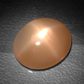 Pedra da lua estrela creme natural 6,06ct, transparente, transparente/translúcido