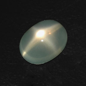 Pedra da lua estrela verde natural 3,27ct, transparente, transparente/translúcido