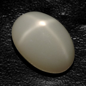 Pedra da lua estrela creme natural 17,76ct, transparente, transparente/translúcido