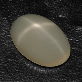 Pedra da lua estrela creme natural 10,93ct, transparente, transparente/translúcido