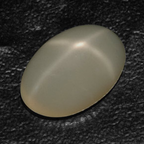 Pedra da lua estrela creme natural 10,93ct, transparente, transparente/translúcido