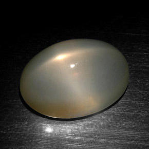 Pedra da lua estrela cinza natural 18,57ct, corte oval, translúcido