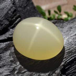Pedra da lua estrela creme natural 17,55ct, corte oval, translúcido