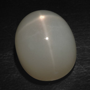 Pedra da lua estrela branco natural 15,20ct, corte oval, translúcido