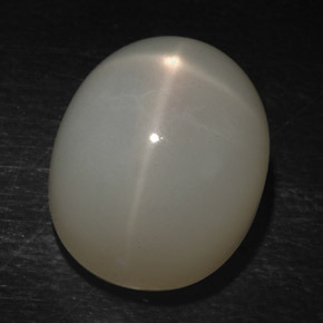 Pedra da lua estrela branco natural 15,20ct, corte oval, translúcido